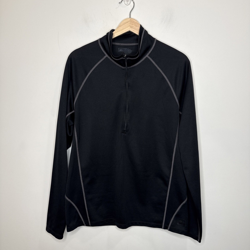 REI Polartec Quarter Zip Pullover Long Sleeve Performance Shirt Outdoor Men's L